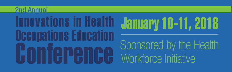 Save the Date: Innovations in Health Occupations Education 2018 header banner image